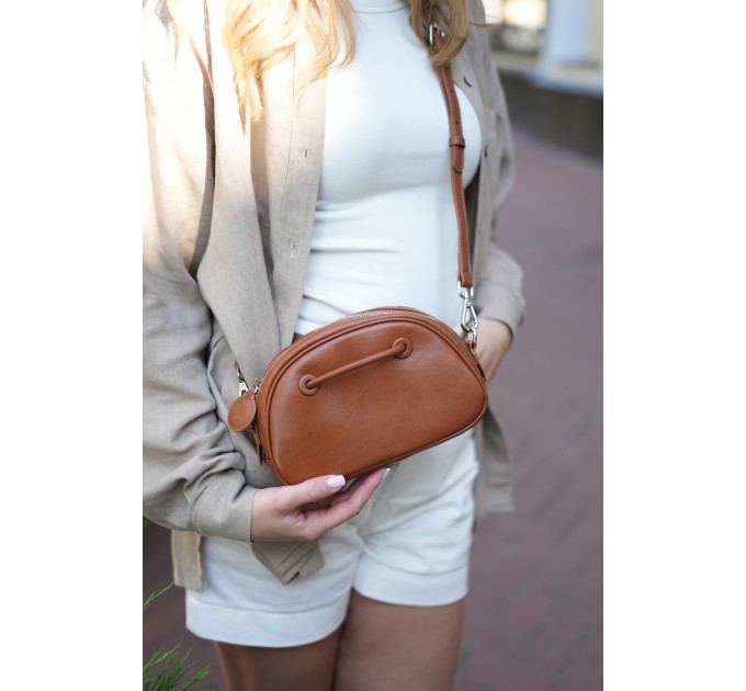 Сумка женская из натуральной кожи рыжая BAGS4LIFE 899