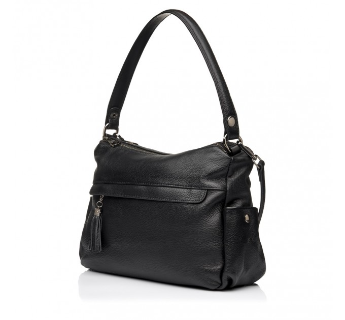Женская сумка из натуральной кожи черная BAGS4LIFE 2020