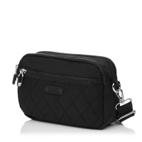 Сумка жіноча з полиэстера чорна BAGS4LIFE 88006 стьобана кишеня