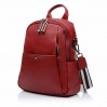 Рюкзак жіночий з натуральної шкіри червоний BAGS4LIFE 6-593