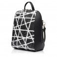 Жіночий рюкзак сумка з натуральної шкіри Vito Torelli 1012 міні чорно-білий 1718/1000