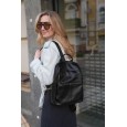 Жіночий рюкзак з натуральної шкіри чорний BAGS4LIFE 718