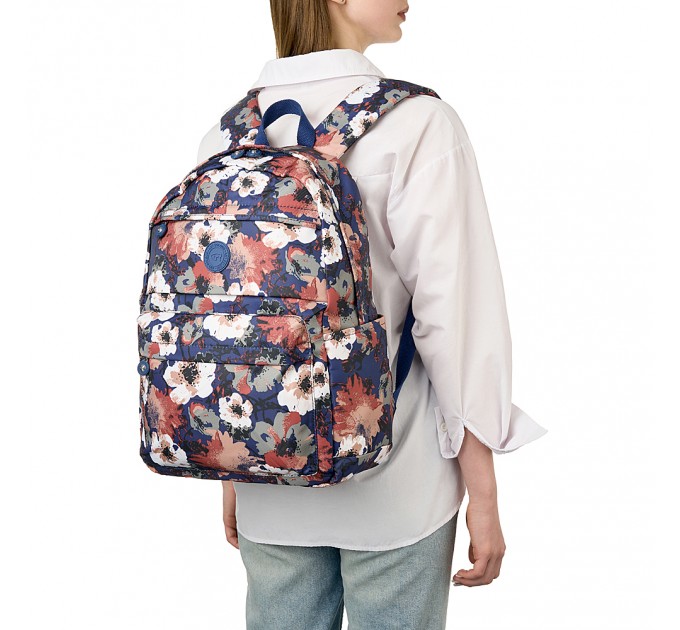 Рюкзак женский из полиэстера синий принт BAGS4LIFE 91001