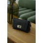 Женская сумка из натуральной кожи черная BAGS4LIFE 99167 с клапаном и застежкой