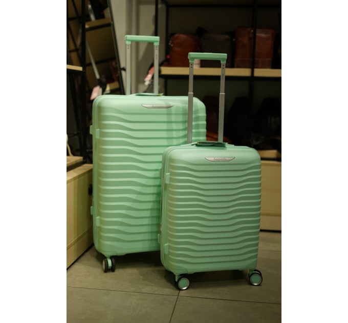 Велика валіза з поліпропілену BAGS4LIFE PP1220 світло-зелена