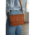 Женская сумка кросс-боди из натуральной кожи рыжая BAGS4LIFE 88366 с клапаном