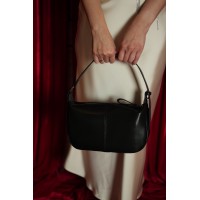 Жіноча сумка-сідло з натуральної шкіри чорна BAGS4LIFE 8185