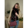 Жіноча сумка-багет шкіряна винна Vito Torelli 1108 1057