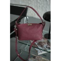 Жіноча сумка-багет шкіряна винна Vito Torelli 1108 1057