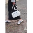 Женская сумка кросс-боди из натуральной кожи белая BAGS4LIFE 2073 маленькая