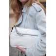 Женская сумка кросс-боди из натуральной кожи белая BAGS4LIFE 2073 маленькая