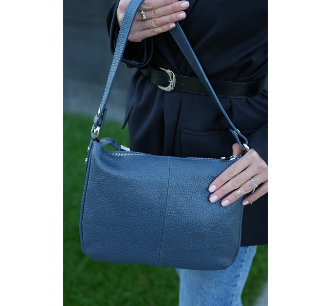 Сумка жіноча з натуральної шкіри синя Vito Torelli 1068 6031/1082
