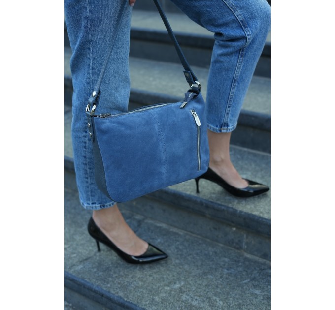 Сумка жіноча з натуральної шкіри синя Vito Torelli 1068 6031/1082