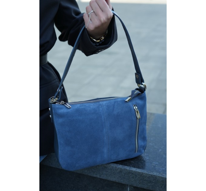 Сумка жіноча з натуральної шкіри синя Vito Torelli 1068 6031/1082