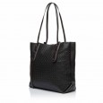 Сумка-шоппер для женщин кожаная черная BAGS4LIFE 6017