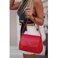 Сумка женская кожаная красная Vito Torelli 1047 5038 клапан анаконда
