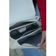 Женская сумка кросс-боди из натуральной кожи молочная BAGS4LIFE 33011 с клапаном и хлястиком