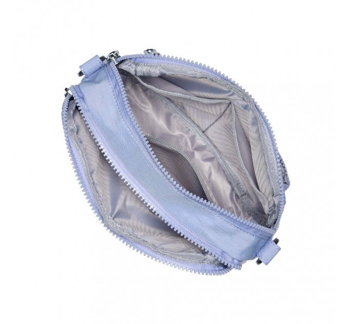 Сумка жіноча з полиэстера бузкова BAGS4LIFE 88006 стьобана кишеня