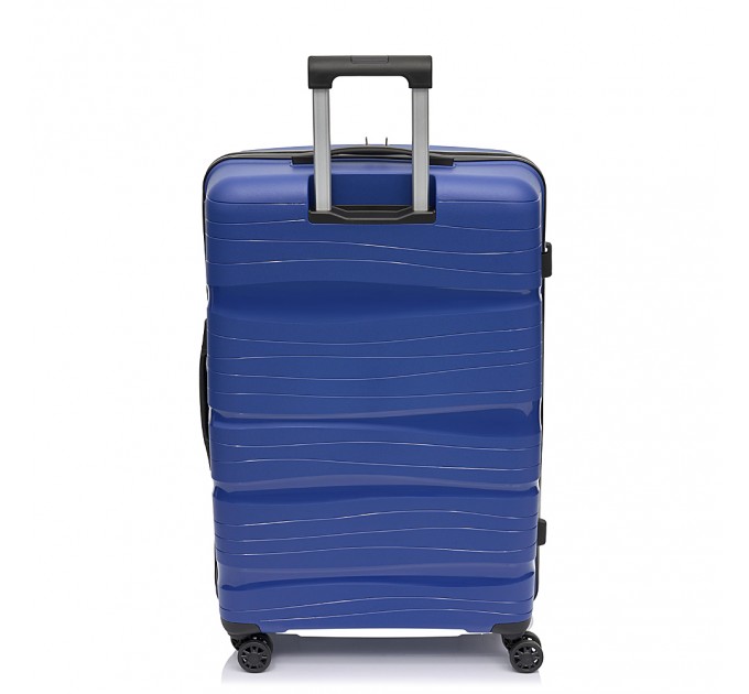 Большой чемодан из полипропилена BAGS4LIFE PP002 синий
