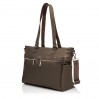 Женская деловая сумка-шоппер из полиэстера коричневая EPOL 6102-07