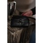 Жіноча сумка крос-боді з натуральної шкіри чорна BAGS4LIFE 212 із застібкою