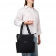 Жіноча сумка-шопер з поліестера чорна BAGS4LIFE 5194 з ремінцями