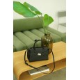 Жіноча сумка з натуральної шкіри чорна BAGS4LIFE 89189 з ремінцем