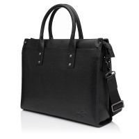 Чоловіча сумка-портфель з натуральної шкіри чорна BAGS4LIFE MAN 6930-3