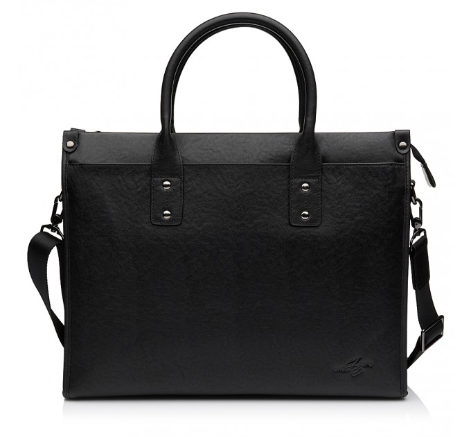 Чоловіча сумка-портфель з натуральної шкіри чорна BAGS4LIFE MAN 6930-3