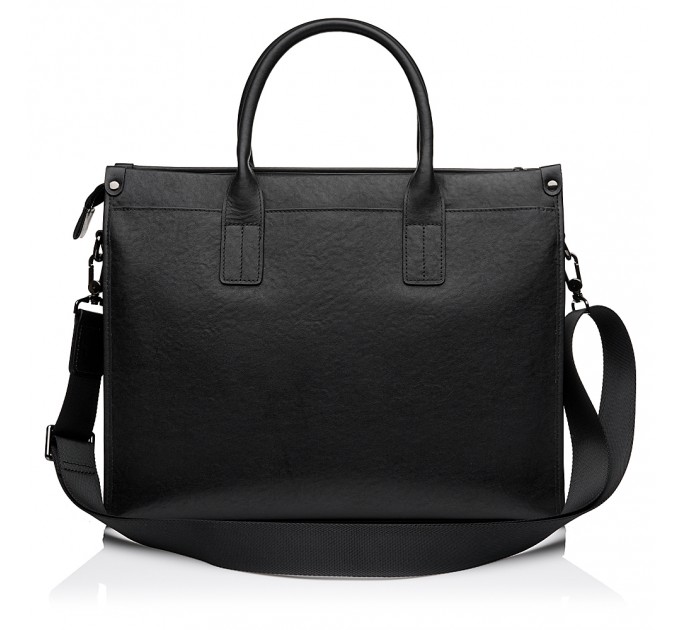 Чоловіча сумка-портфель з натуральної шкіри чорна BAGS4LIFE MAN 6930-3