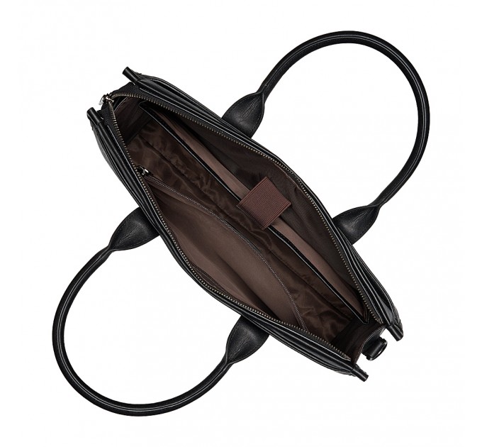 Чоловіча сумка-портфель з натуральної шкіри чорна BAGS4LIFE MAN 6930-3