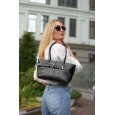 Жіноча сумка-багет з натуральної шкіри чорна BAGS4LIFE 3018 з ремінцем