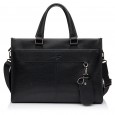 Чоловіча сумка-портфель з натуральної шкіри чорна BAGS4LIFE MAN 6920-3