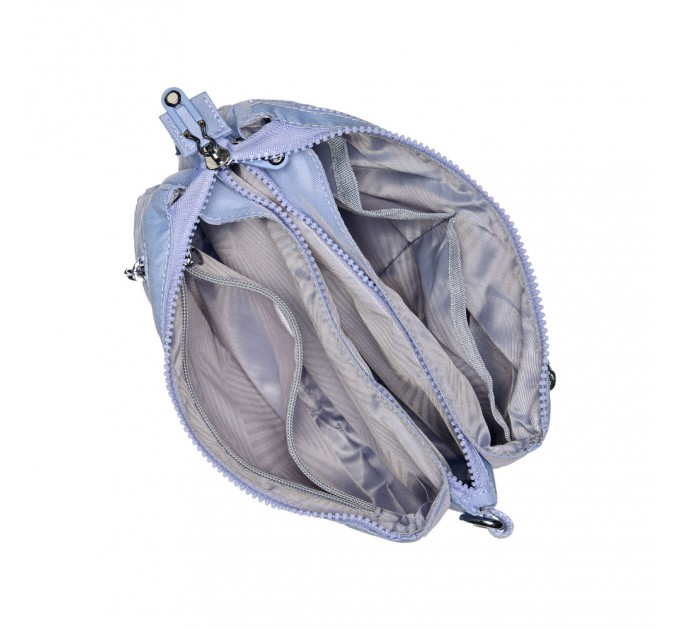 Сумка кросс-боди женская из полиэстера сиреневая BAGS4LIFE 88007 стеганный карман