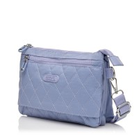 Сумка кросс-боди женская из полиэстера сиреневая BAGS4LIFE 88007 стеганный карман