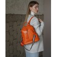 Рюкзак для жінок з натуральної шкіри помаранчевий BAGS4LIFE 6666