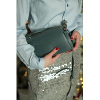 Жіноча сумка крос-боді з натуральної шкіри сиза BAGS4LIFE 76033