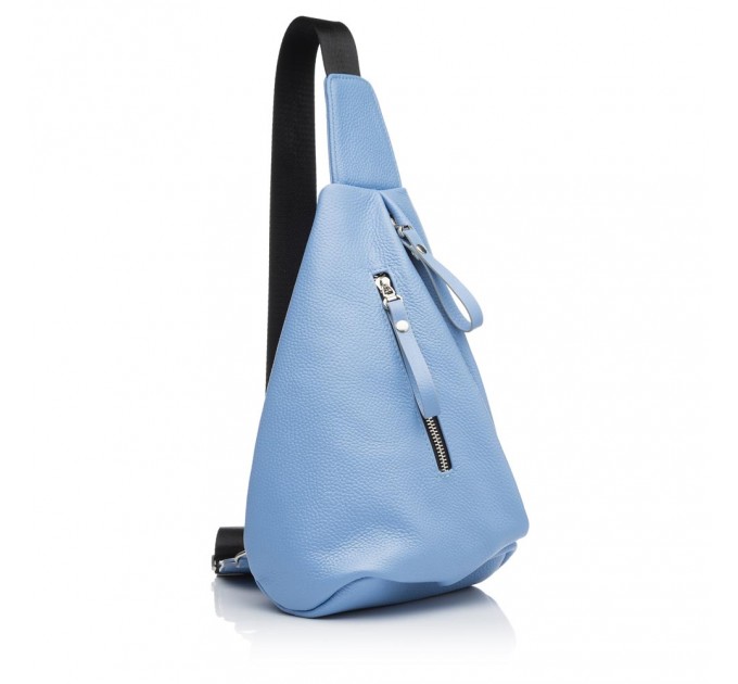 Шкіряна сумка-рюкзак для жінок Vito Torelli 1017 блакитна лаванда