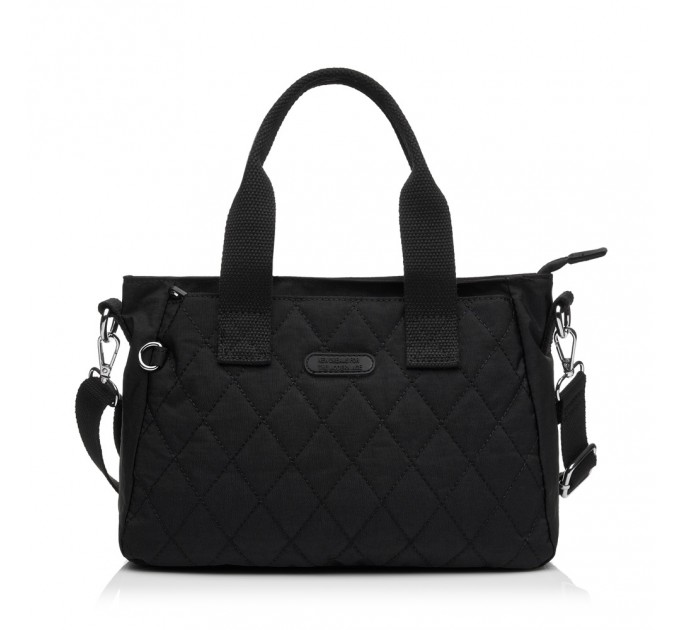 Жіноча сумка-тоут з поліестера черная BAGS4LIFE 88008 з ручками