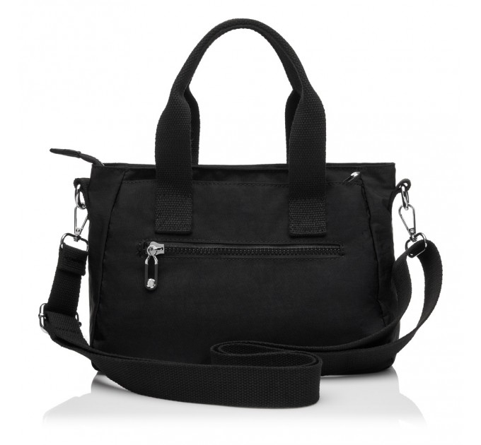 Жіноча сумка-тоут з поліестера черная BAGS4LIFE 88008 з ручками