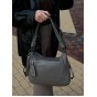 Жіноча сумка з натуральної шкіри сіра BAGS4LIFE 2062