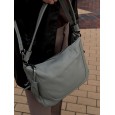 Жіноча сумка з натуральної шкіри сіра BAGS4LIFE 2062