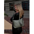 Жіноча сумка з натуральної шкіри сіра BAGS4LIFE 2062