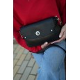 Жіноча сумка крос-боді з натуральної шкіри чорна BAGS4LIFE 2078 з клапаном та застібкою