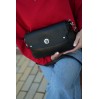 Жіноча сумка крос-боді з натуральної шкіри чорна BAGS4LIFE 2078 з клапаном та застібкою