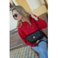 Жіноча сумка крос-боді з натуральної шкіри чорна BAGS4LIFE 2078 з клапаном та застібкою