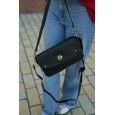Жіноча сумка крос-боді з натуральної шкіри чорна BAGS4LIFE 2078 з клапаном та застібкою
