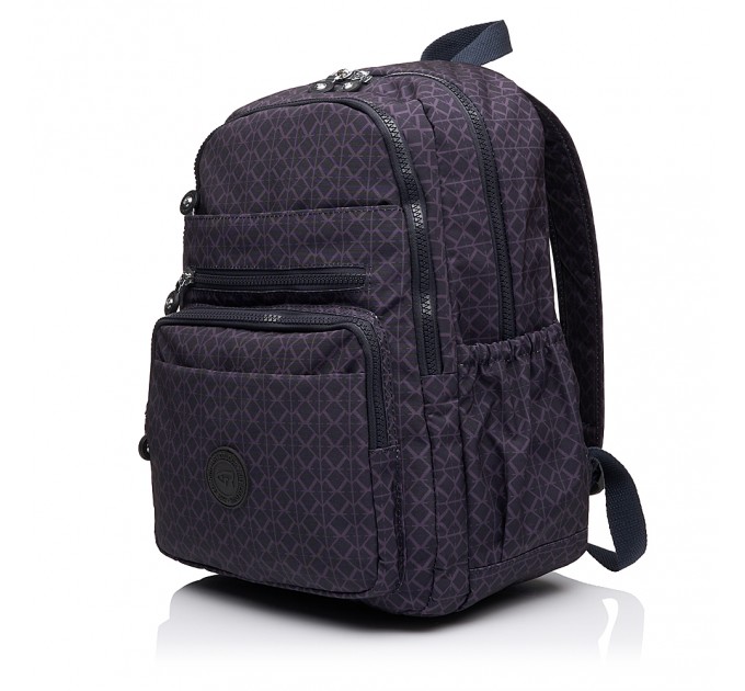 Рюкзак з поліестера синій BAGS4LIFE 91201 з принтом