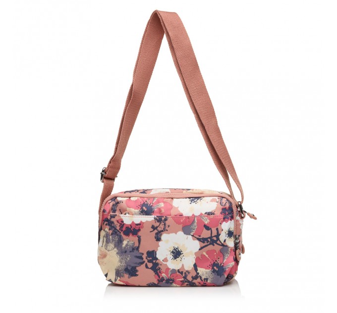 Сумка кросс-боди женская из полиэстера розовый принт BAGS4LIFE 91404