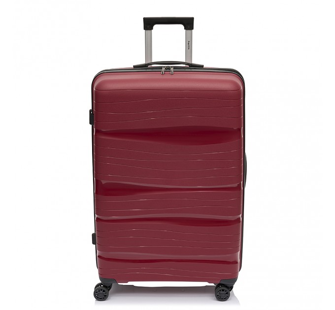 Большой чемодан из полипропилена BAGS4LIFE PP002 красный